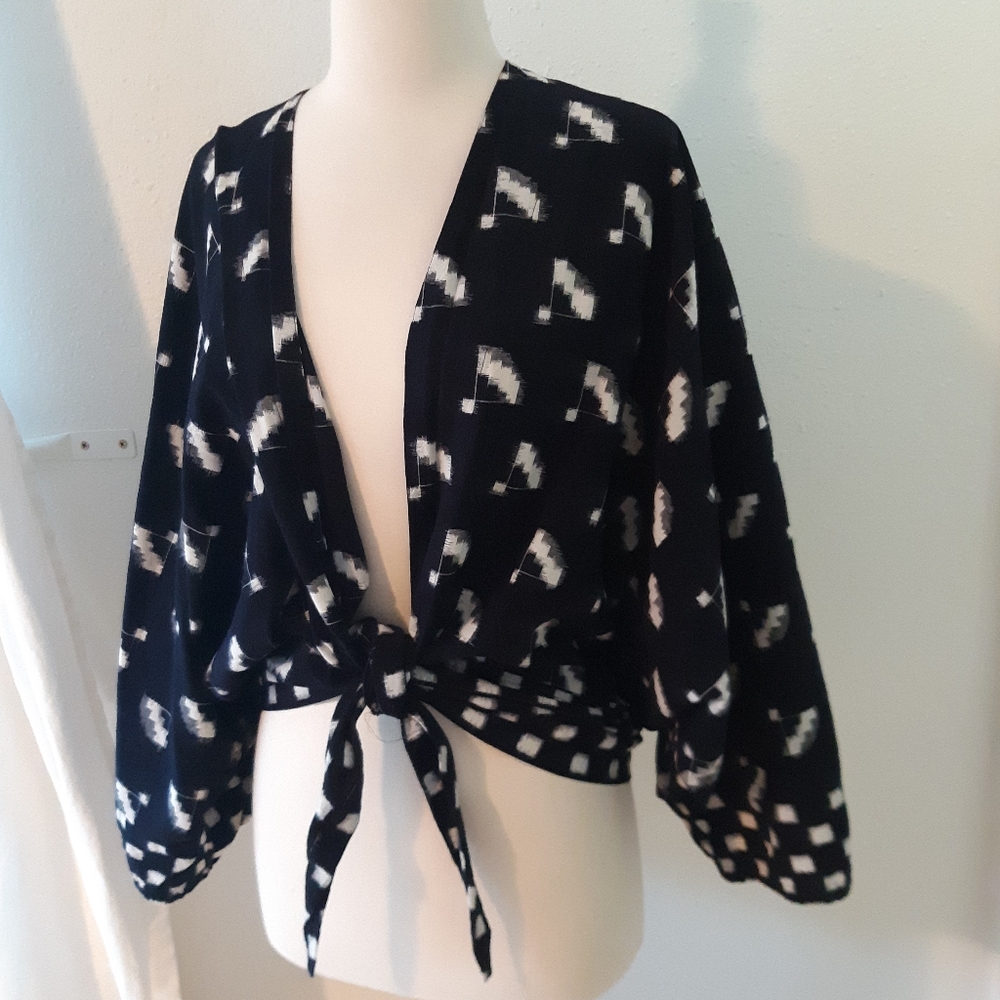 Mingei Australia Cotton Tie Cardigan - Picture 2 of 8